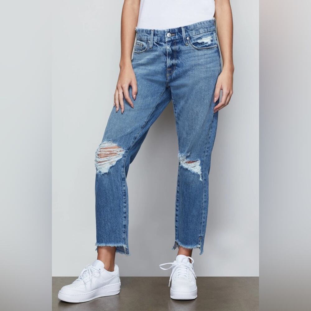 Good American Good Girlfriend Side Step Jeans (size 27)